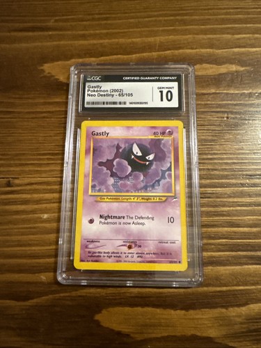 Gastly (1st Edition) graded CGC 10 for sale on eBay