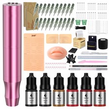 Microblading Tattoo Gun Kit, 1400mAh Cordless Tattoo Pen  Eyebrow Pencil Set...