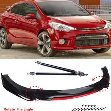 For Kia Cerato Koup Front Bumper Lower Lip Spoiler Splitter Blackredstrut Rods