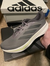 adidas Response IH6094 Men's Gray White Low Top Lace Up Athletic Running Shoes