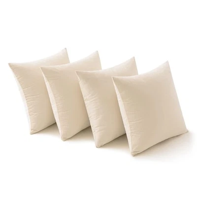 Samt Kissenbezug 40x40 cm Kissenhülle Cremeweiß 4er Set Sofakissen Samtkissen... - Bild 1 von 4