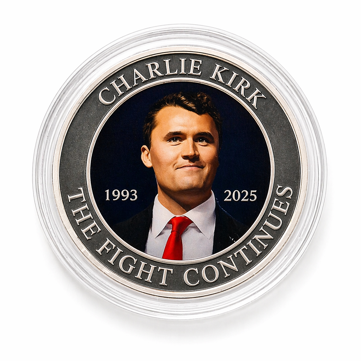 Charlie Kirk Memorial 1 oz .999 Silver (Colorized) Coin with