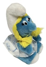 Vintage 1981 Smurfette Smurf Peyo Wallace Berrie Co. Stuffed Plush Toy 9 T217