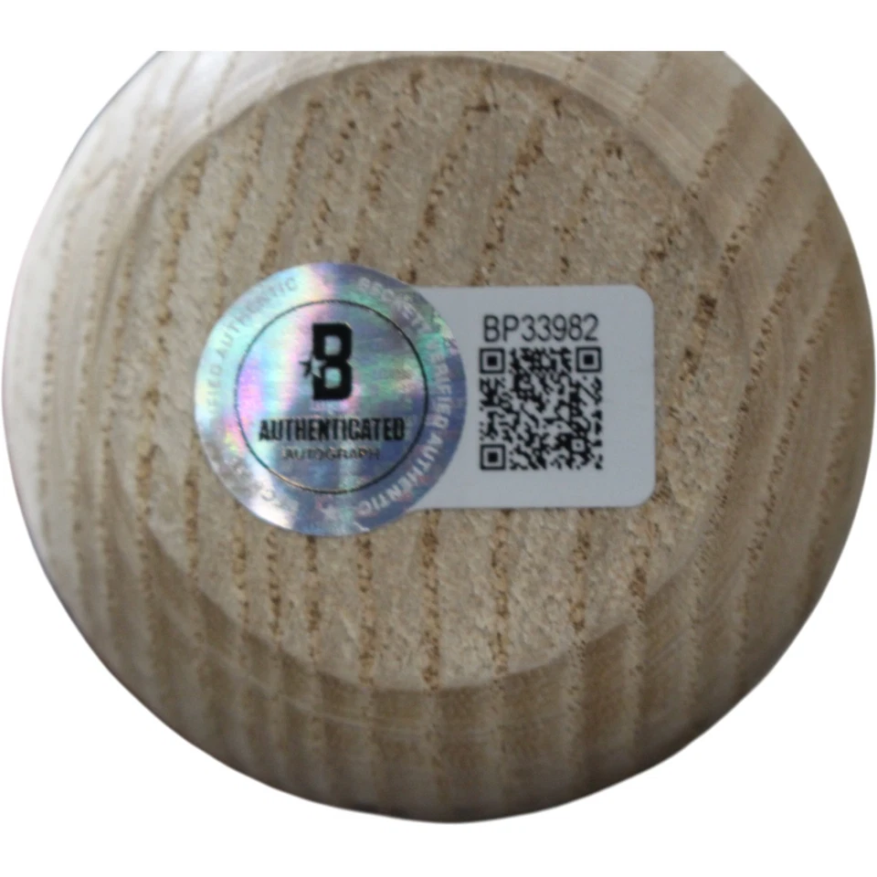 Bate Eric Young Autografiado Colorado Rockies '93 Día Inaugural 1st HR Beckett 53387 Foto 4 de 4