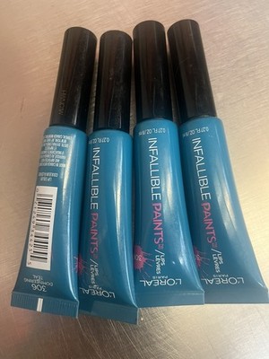 L'Oreal Infallible Paints Lips Lip Color Fuschia AND/OR Teal .27oz. Lot of 4