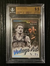 2018-19 Panini Noir Trae Young Rookie Vintage Art Framed RC /25 BGS 9.5