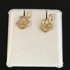 14kt Indians Chief Wahoo Post Earrings Micheal Anthony