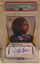 💰2024 UPPER DECK MARVEL STUDIOS SERIES SIGNATURE SENSATIONS TEYONAH PARRIS PSA9