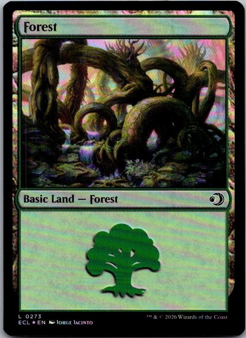 Forest (0273) 273 Land Lorwyn Eclipsed Magic: The Gathering Foil Near Mint