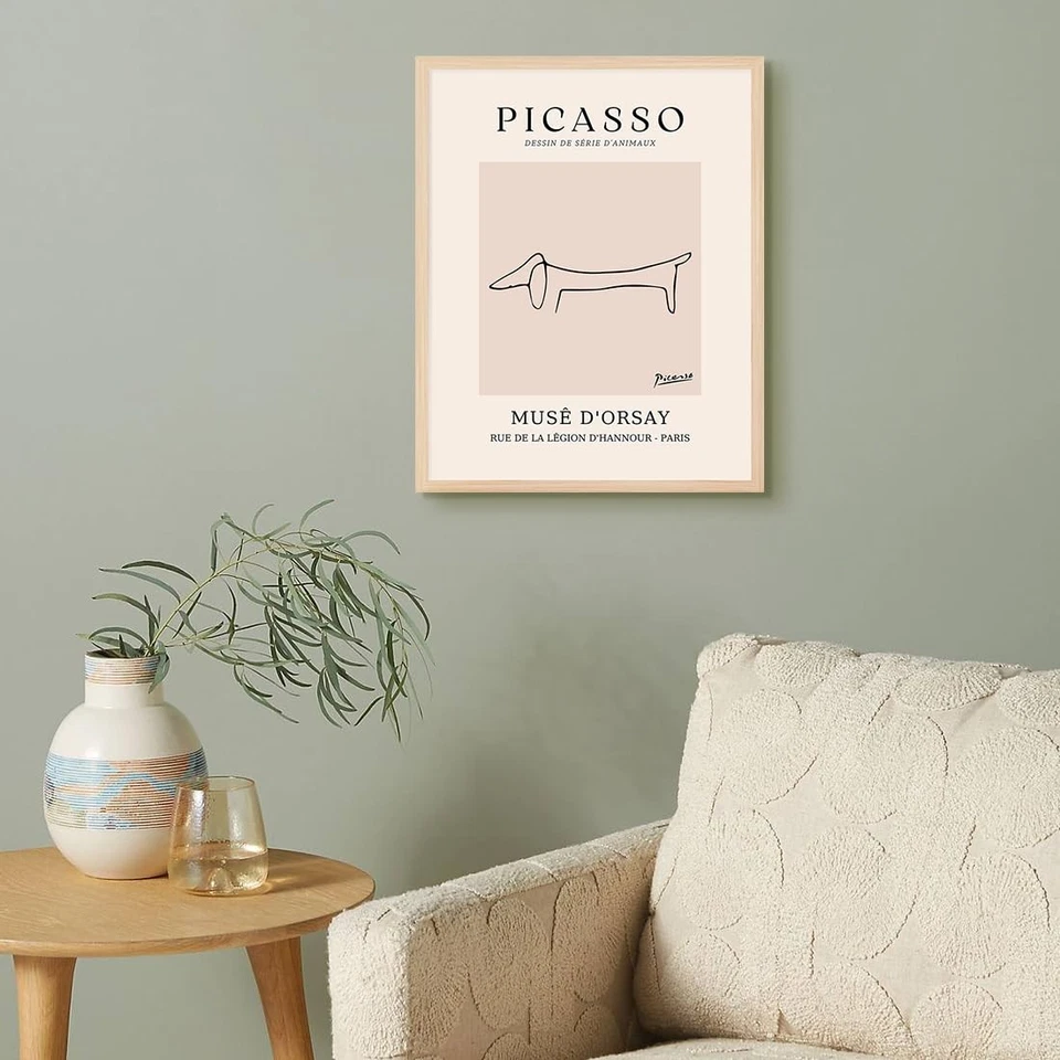 Pablo Picasso Canvas Wall Art - 8L" x 10W", Dachshund Poster - Image 3 of 4