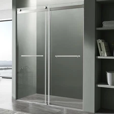 Anzzi SD-FRLS05802 Kahn 76"H x 60"W Sliding Frameless Shower Door