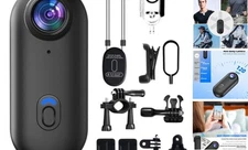 4K Mini Body Camera, 64GB Action Snap Cam, POV Snapcam, Thumb Size Hands Free 