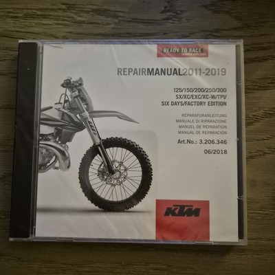 KTM Repair Manual CD 125 150 200 250 300 SX EXC XC 2011 2019 Original Anleitung