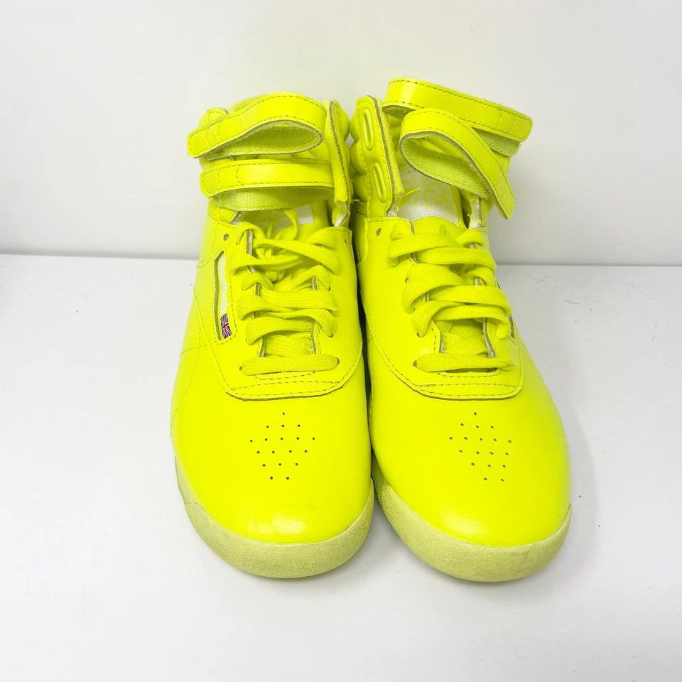 Zapatillas deportivas Reebok para mujer clásicas Freestyle Hi GY4817 amarillas 7,5 Foto 3 de 4