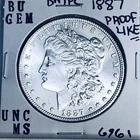 1887 BU GEM MORGAN SILVER DOLLAR UNC MS+++ U.S. MINT RARE COIN 6961