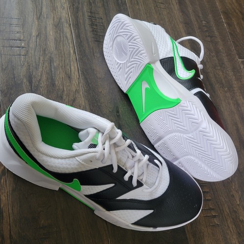Nike Mens Court Lite 4 White/ Black/ Green Tennis Shoes FD6574 105 Size 11 - Picture 2 of 15