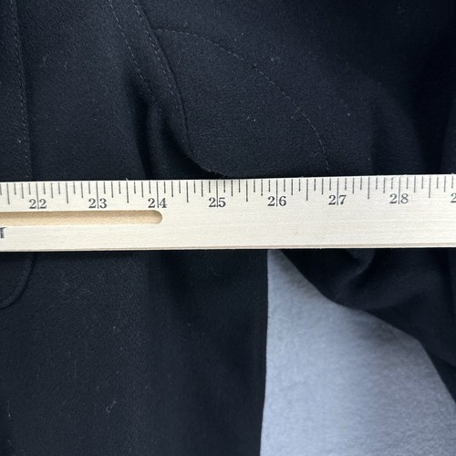 2006 Old Navy Zip Button Black Pea Coat Wool Blend Mens 2XL Baggy Y2K Preppy - Picture 8 of 13