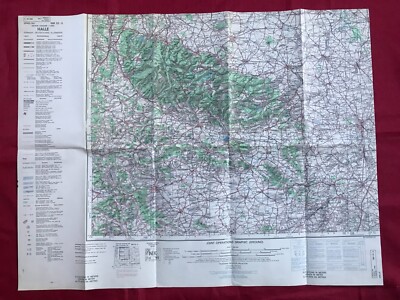 1972 Halle Deutschland Karte Verteidigungsministerium Gemeinsamer Einsatzbogen NM-32-3
