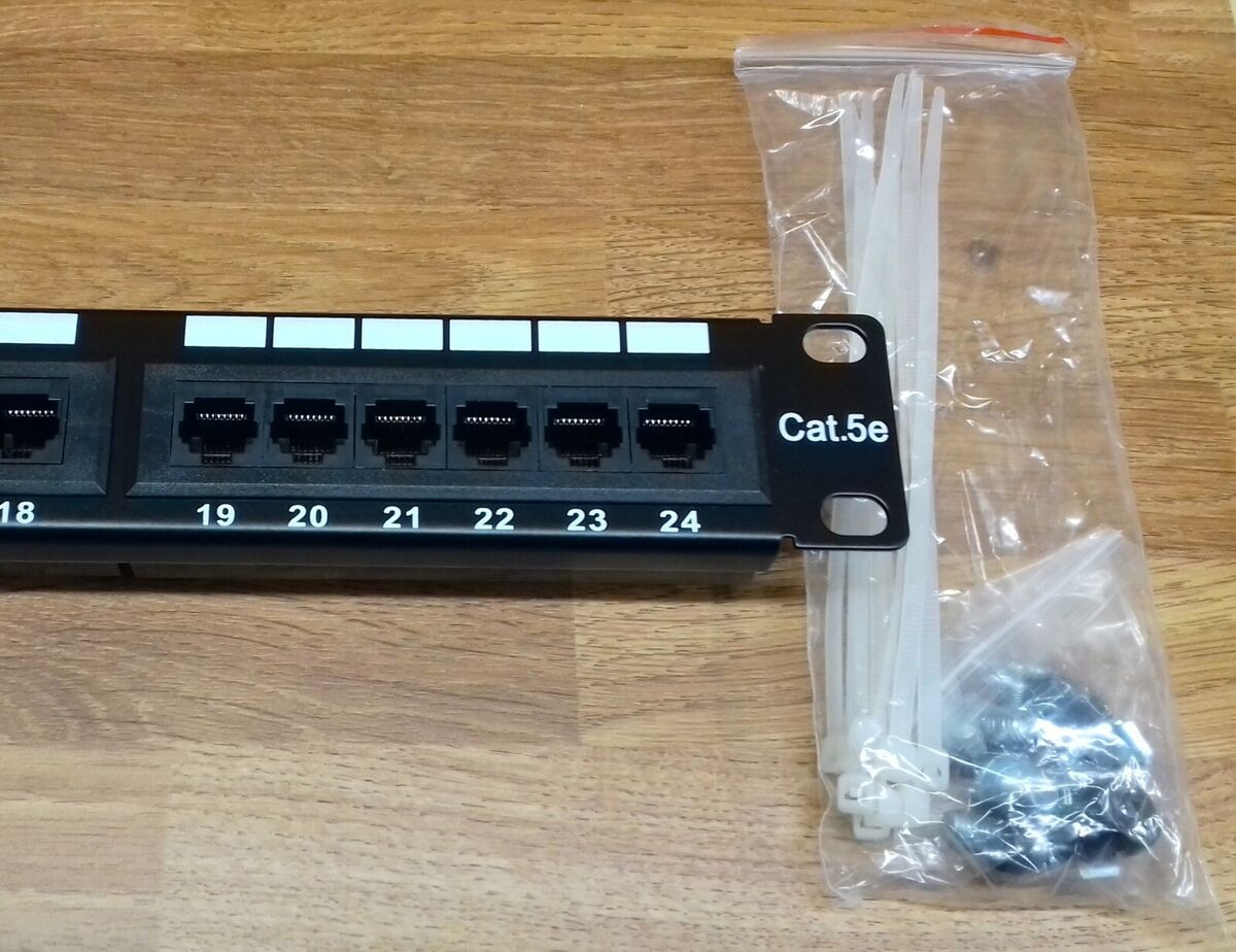 24 Port 1U Patch Panel CAT5e 19 24 Port 1U Patch Panel CAT5e 19