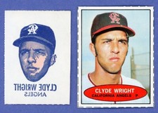 1971 Bazooka Clyde Wright, 1971 Topps Tattoo California Angels