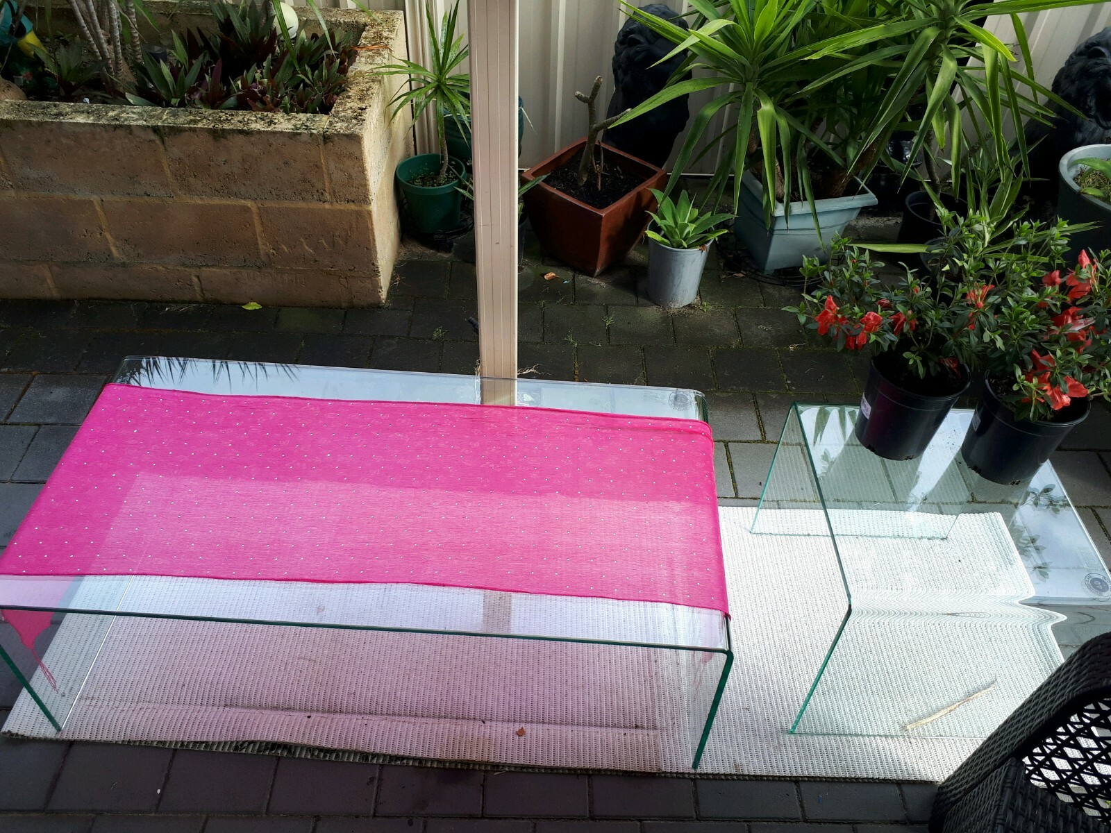 Glass coffee table and glass side table eBay