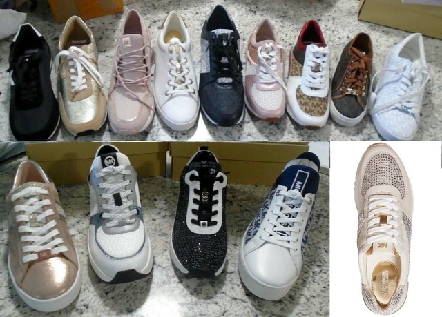 michael kors gold tennis shoes