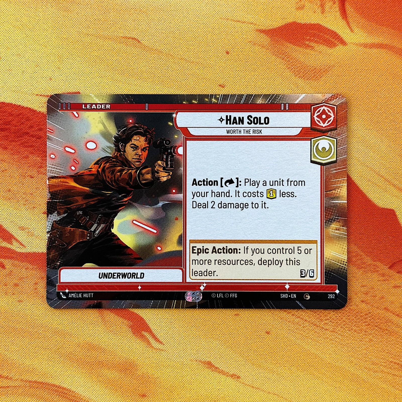 HYPERSPACE Han Solo Worth The Risk Leader SHD Star Wars Unlimited SWU 292