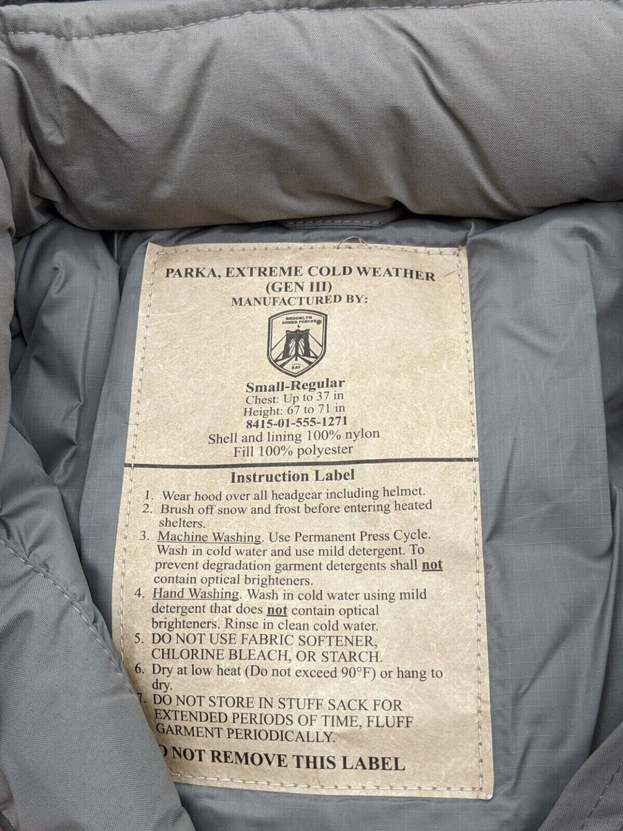 US Army Gen 3 lll PCU Level 7 Primaloft Extreme Cold Weather US Army Gen 3 lll PCU Level 7 Primaloft Extreme Cold Weather