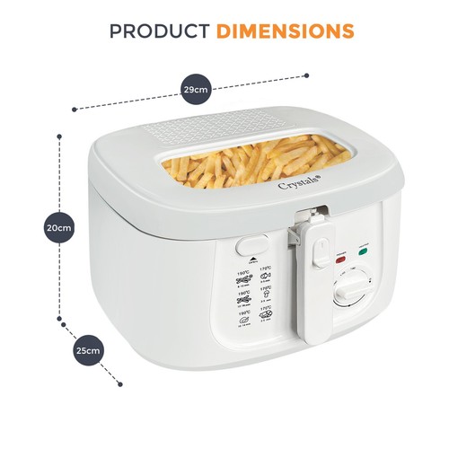 2.5L Deep Fat Fryer Chip Electric Non-Stick Pan & Safe Basket Handle With Window - Picture 2 of 7