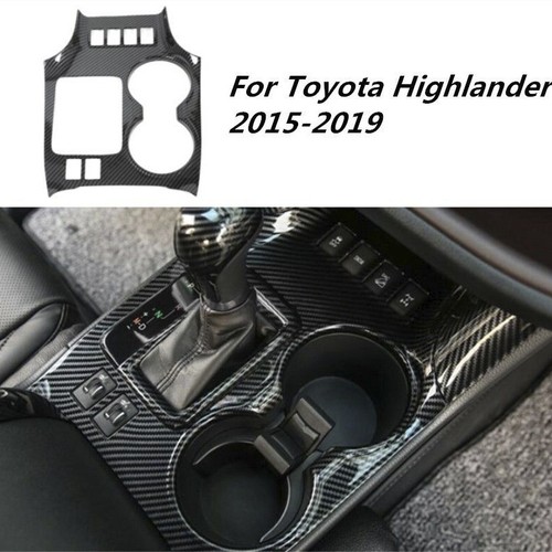 Carbon Fiber Car Gear Shift Box Panel Cover Trim For Toyota Highlander 2015-2019 - Picture 9 of 12