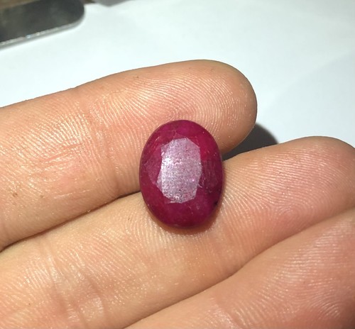 rubis naturel purple non traité et non chauffé 9,86 carats taille ancienne - Picture 6 of 6