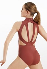 Leotard New LA Dance Ballet Costume Red or Paprika Mock Neck Balera