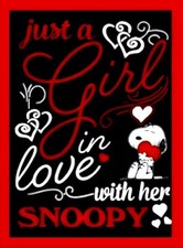 Just A Girl In Love With Her Snoopy Dog Love  Refrigerator Fridge MAGNET