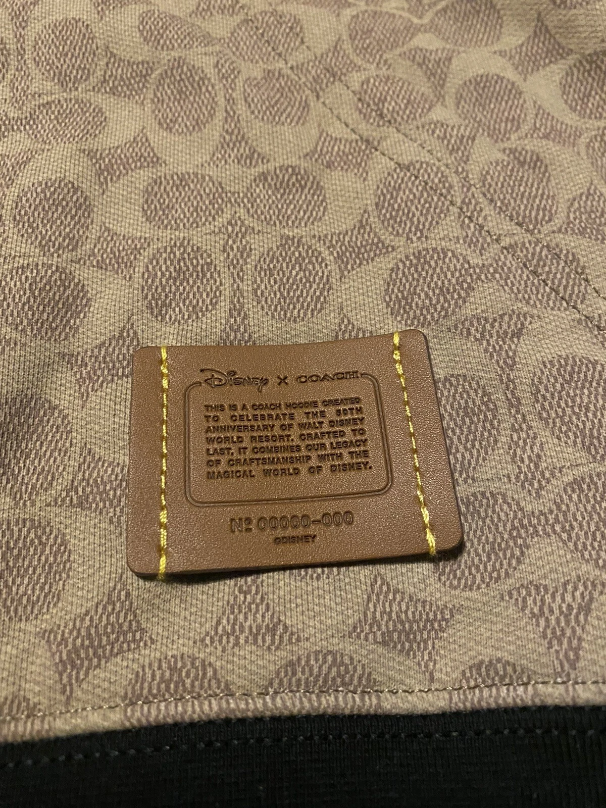Felpa con cappuccio Topolino COACH Disney World 50th Anniversary taglia XS nuova con etichetta