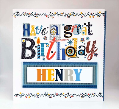 Happy Birthday personalisierte Karte geeignet für Unisex, Ihn, Sie