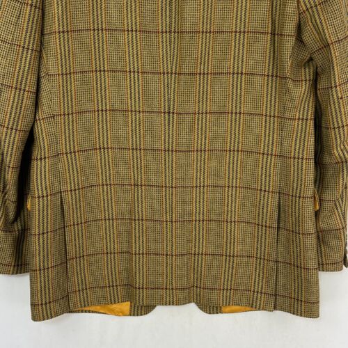 Magee Tweed Jacket Mens 40R Green Check Wool Sports Hacking Hunting Blazer - Picture 7 of 19