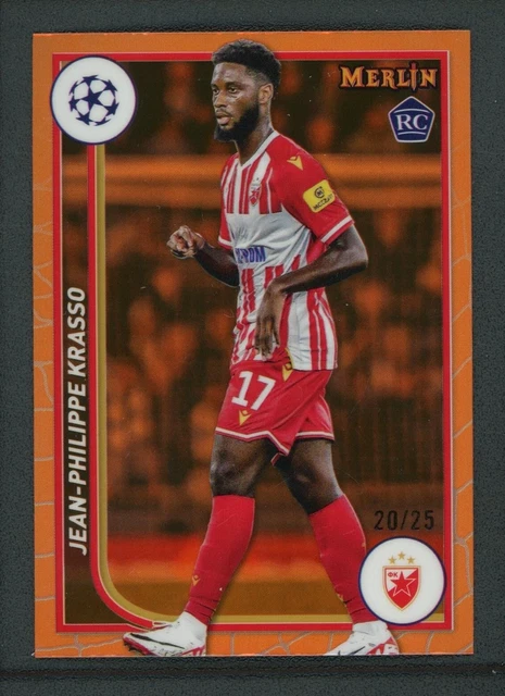 2024 JEAN PHILIPPE KRASSO 20/25 TOPPS MERLIN UEFA CHAMPIONS LEAGUE RC ORANGE