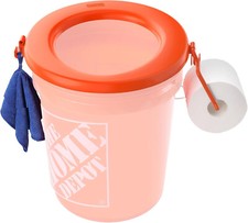 5 Gallon Bucket Toilet Seat w/ Lid Travel Outdoor Camping Hiking Snap On