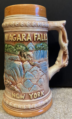 #ad Vintage Drink Stein Niagara Falls Made in Japan US And Canada Hand Painted $19.99