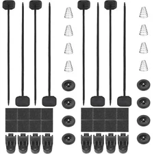 DUAL ELECTRIC FAN RADIATOR MOUNTING INSTALL KIT ZIP-TIES L-BRACKET CORNER TABS