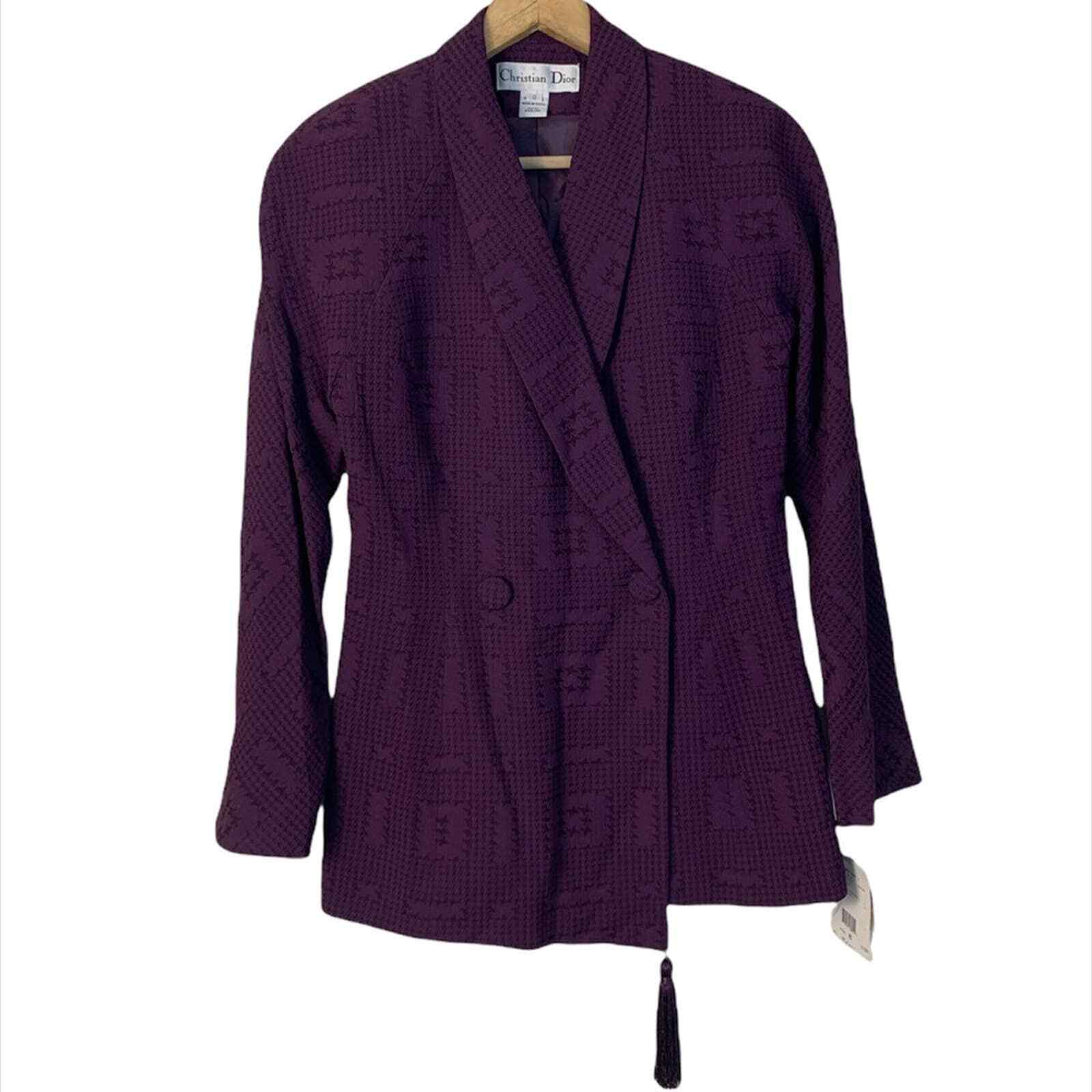 NWT Christian Dior Purple Plum Blazer 