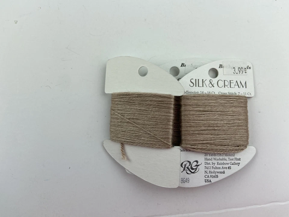 Rainbow Gallery Silk And Cream Thread BG49 Dark Tan Lot Of 3 Discontinued - Image 4 of 4