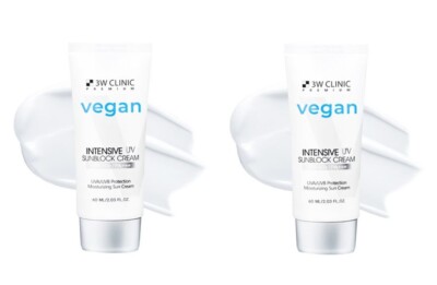 3W CLINIC Premium Vegan Intensive UV Sunblock Cream SPF50+ PA+++ | 60ml + 60ml