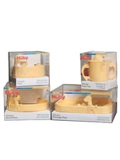 Nuby Animal Friends All Silicone Plate Bowl Sippy Cup 6+ Months Baby Shower Gift