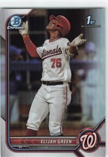 Elijah Green Baseball Cards - Parallels, Base - You Choose!  2 CARD MINIMUM!