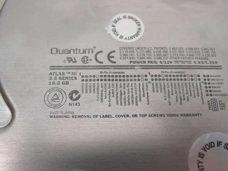 Quantum 18.2J 18.2GB 3.5" SCSI HH Hard Drive with 80-Pin SCA Hot Swap Connector - Image 4 of 4