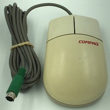 Vintage Compaq Mechanical Ball Mouse MUS9J PS/2 2 Button