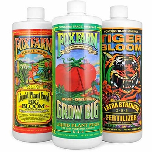 FoxFarm Big Bloom/Grow Big Hydro/Tiger Bloom Nutrient Fertilizer fox