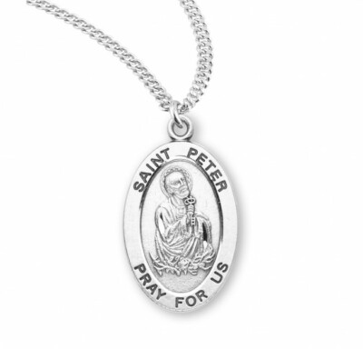 St. Peter 24 Inch Sterling Silver Necklace | eBay
