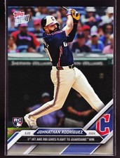 Johnathan Rodriguez Guardians 1st Hit v Mets 2024 MLB TOPPS NOW Card #222 PR 725